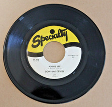 Don and Dewey: Annie Lee / Get Your Hat Specialty Records 691 Single 45 7"