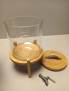 5L Getränkespender mit Zapfhahn aus Edelstahl Glas Wasserspender mit Stand au