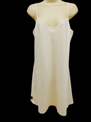 DKNY Donna Karan Slip Dress Lining Chemise Sz 8 Ivory Minimalist Quiet Luxury