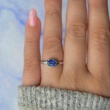 Blue Kyanite Ring / 925 Sterling Silver Ring / Healing Gemstone / Gifts for her