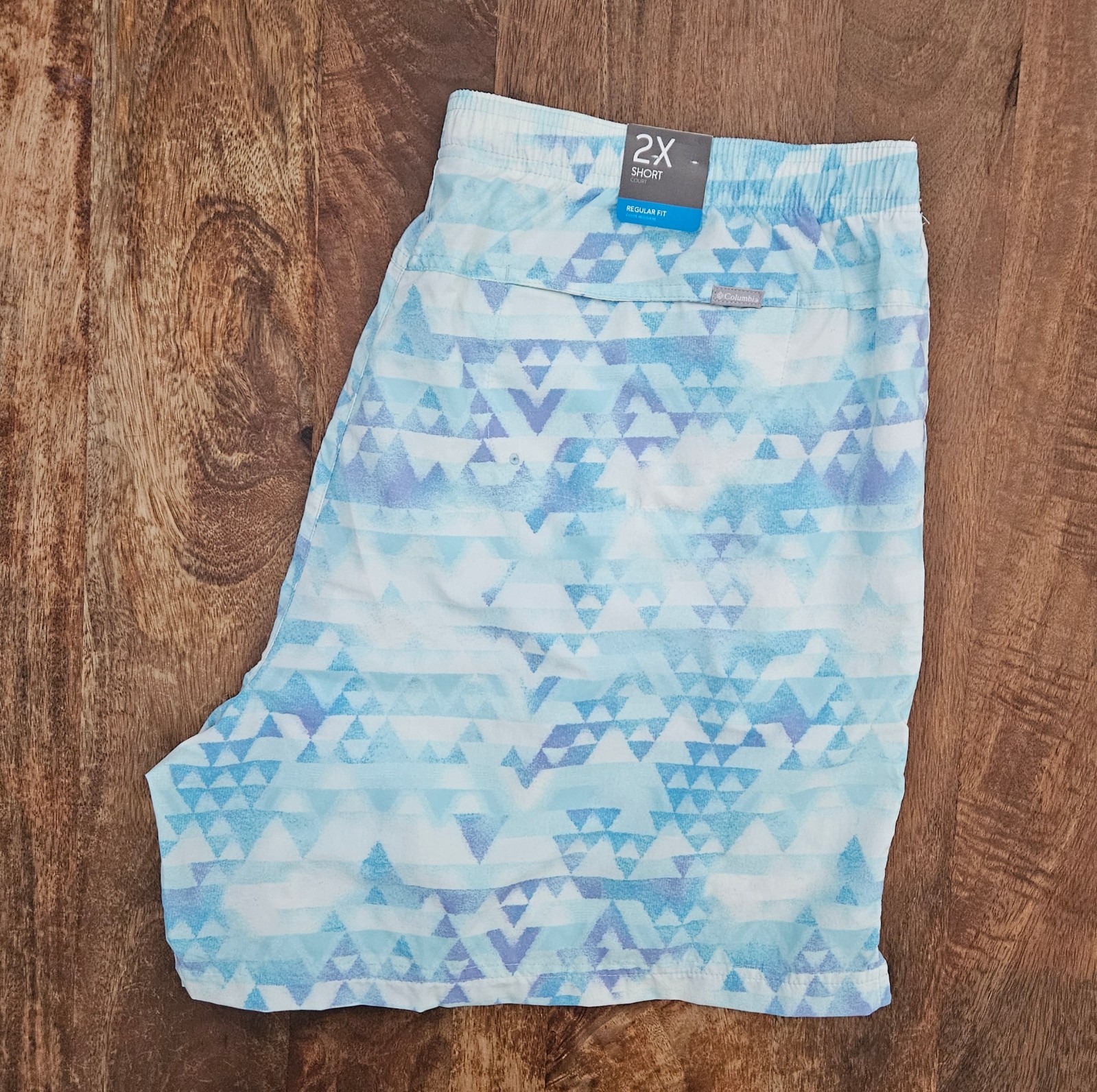 Columbia Court Shorts Women's 2X White Blue 6" Sandy River II Water Outdoors thumbnail 2