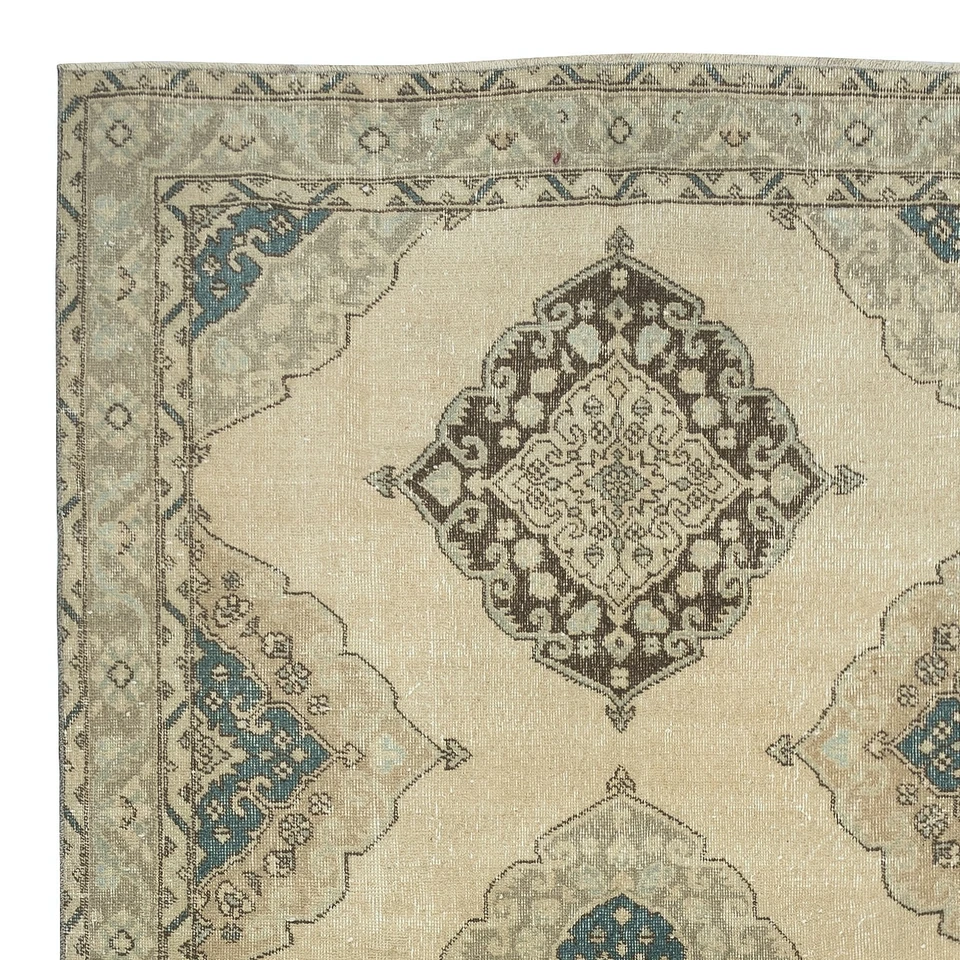 4.5x12.5 Ft Vintage Runner Rug for Kitchen. Hallway Rug. Stair Rug. Corridor Rug - Image 4 of 4