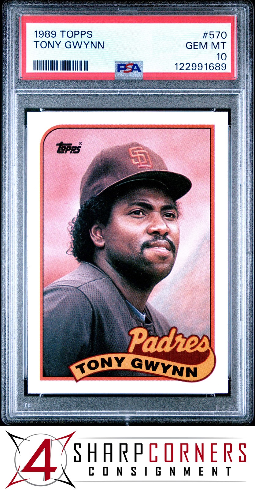 1989 TOPPS #570 TONY GWYNN PADRES HOF PSA 10