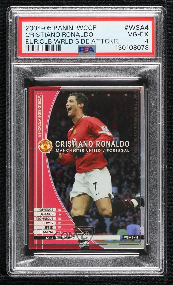 2004 Panini WCCF European Clubs Cristiano Ronaldo #WSA4/5 PSA 4 Rookie RC 19rf