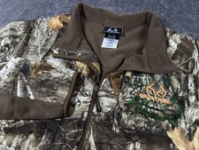 REALTREE XTRA MENS L 42/44 CAMO CAMOURFLAGE JACKET Lightweight Fleece Lined Zip