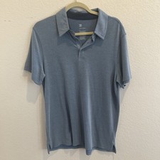 All In Motion Polo Shirt M Blue Lightweight Stretch Golf Casual Mens