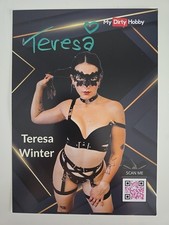TERESA WINTER XL Karta z autografem Autograf Podpisany Podpisany Oryginalny Erotyk