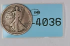 1917-S OBVERSE VG F KEY DATE 50C WALKING LIBERTY SILVER HALF DOLLAR RAW-4036