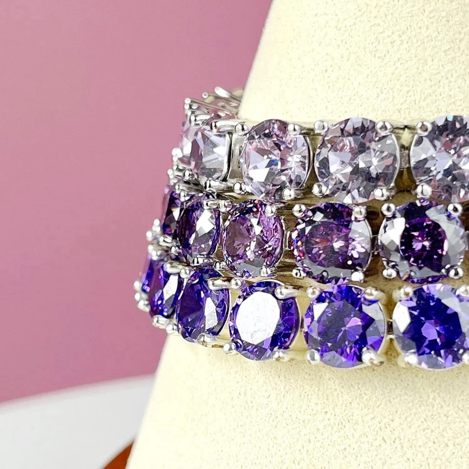 Теннисный браслет Park Lane DREAM фиолетовый фейерверк огранка фианит серебро впечатление - Изображение 4 из 4