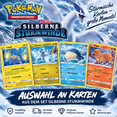 Pokémon TCG Silberne Sturmwinde Einzelkarten Deutsch NM