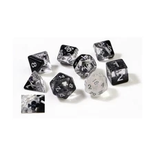 Sirius Dice Poly Set - Clubs w/Silver (7) New