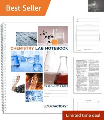 Carbonless Chemistry Lab Book | 50 Sets 8.5'' x 11'' Soft Cover,  Quality