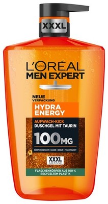 L'Oréal Men Expert Hydra Energy XXXL Duschgel Shampoo Körper Haar Gesicht 1000ml