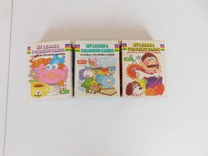 My Learn & Coloring Cards Sets 1, 2, 3 Educational Flash Cards Preschool Vintage