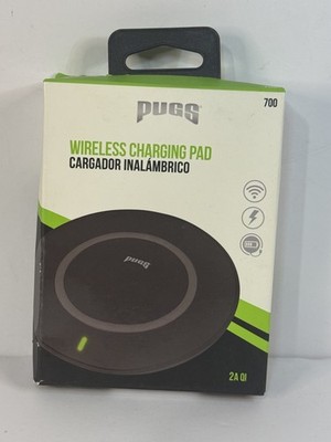 PUGS Wireless Charging Pad Black Micro USB Cable 2A Output Charger New