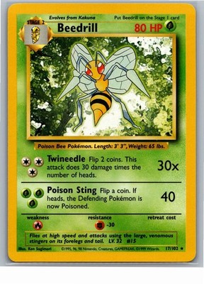 Beedrill Base Set 017/102 1999 NM
