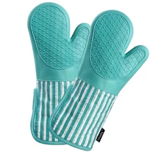 Silicone Oven Mitts Heat Resistant 932 with Waterproof & Non-Slip Kitchen Mitte