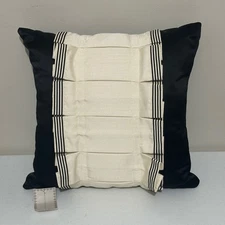 NWT Eastern Accents Pillow 18x18 Black White Tuxedo Decorative Accent