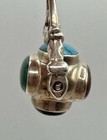 Vintage Sterling Silver Swivel Spinner Fob Pendant 4 Stones 1.25” H — photo 3