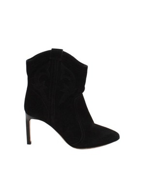Ba&sh Damen Stiefel UK 4 Schwarz 100% Wildleder Cowboy