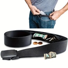 Travel Anti Theft Canvas Belt Hidden Zipper Money Men Tactical Secure Belts