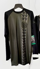 New Da Hui Hawaii Surfer Warrior Black Rash Guard Long Sleeve Size XL Gift Idea