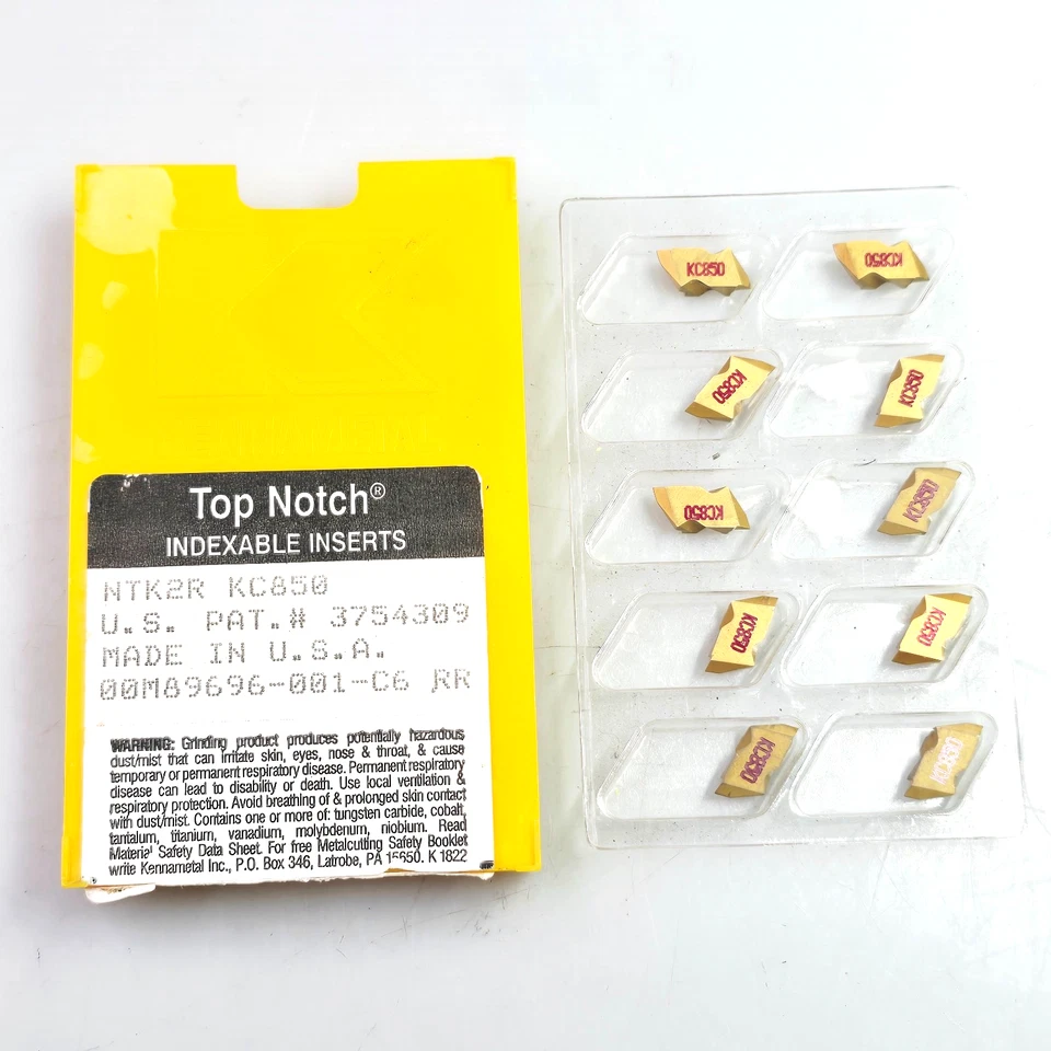 Kennametal NTK2R KC850 Carbide Top-Notch Threading Inserts (Box of 10) - Image 3 of 4