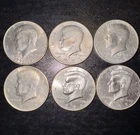Lot Of 6 Kennedy Half Dollar Coins