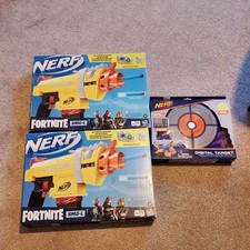 NEW NERF bundle - 2 x Fortnite SMG-L & 1 x elite digital target