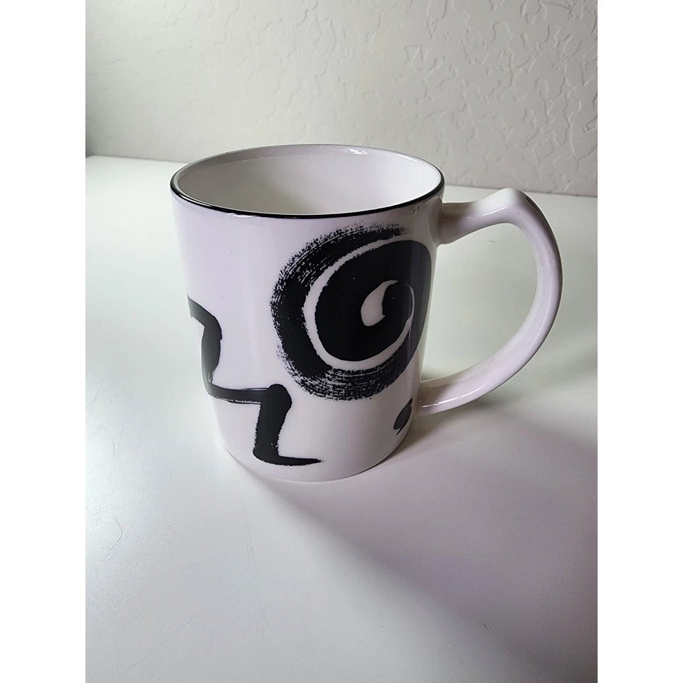 Juego de 3 tazas de café MIKASA Fashion Plate REGGAE negro blanco Japón Foto 4 de 4