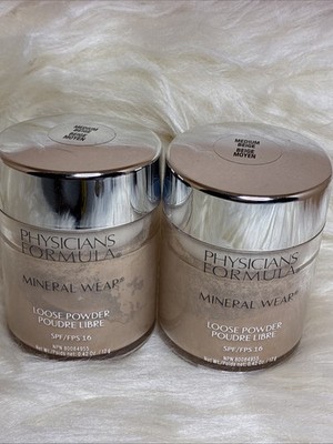 2x Physicians Formula Mineral Wear Loose Powder #PF10950-Medium Beige 0.42 oz