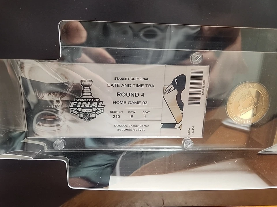 NEW Highland Mint Pittsburgh Penguins Ticket Collection 2016 Stanley Cup Champs - Image 2 of 3