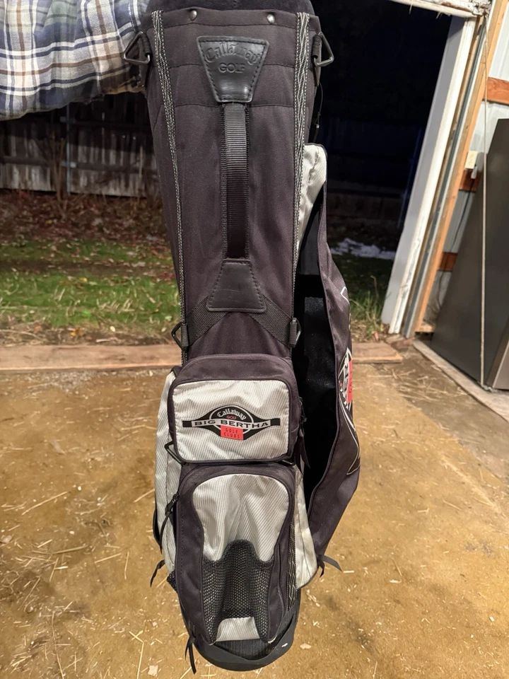 Bolsa de golf Callaway Big Bertha varios bolsillos 4 secciones negra bolsa de carro de pie Foto 2 de 3