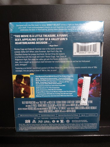 Valley Girl - Shout Factory w/ Slipcover (Blu-ray, 2018) - Picture 2 of 2