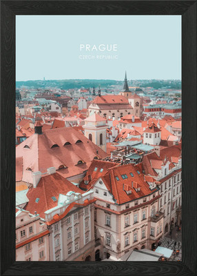Prag Historische Stadt Kunst Gerahmtes Wandbild Poster Leinwanddruck Bild