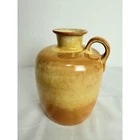 Vintage Frankoma Brown Ceramic Gradient Single Handle Art Pottery Jug