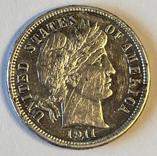 1911 Barber Dime AU Details Cleaned Light Scratches