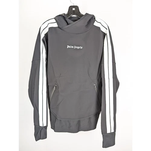 Felpa con cappuccio Palm Angels Q:2 Performance in nero bianco nuova con etichette Medium