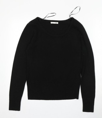 George Damen Schwarz Rundhals Acryl Pullover Pulli Größe 10
