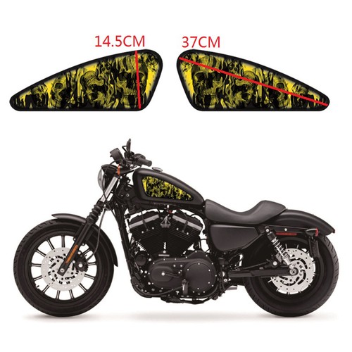 For Harley Sportster XL883 XL1200 A Pair of vinyl Fuel Tank Stickers Decals Pads - Picture 14 of 19