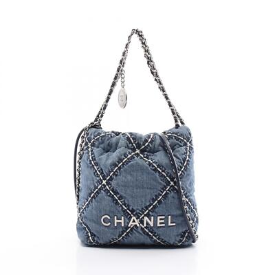 CHANEL chanel 22 mini Chain Shoulder 2way Bag AS3980 denim Blue