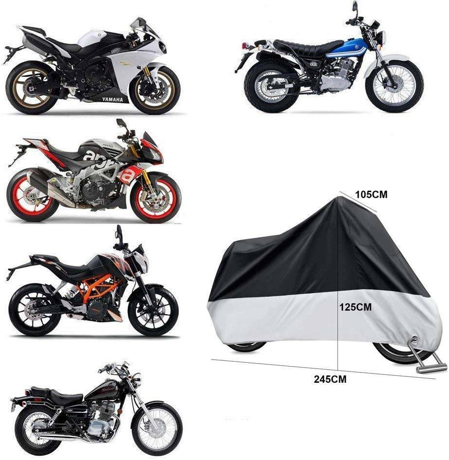 EASYBUYTECH Motorcycle Cover,Motorbike Cover All Season Universal Weather Waterproof Outdoor UV - View #3