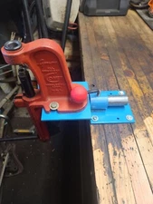Flipping Bracket & Catch Tube for mounting reloading presses