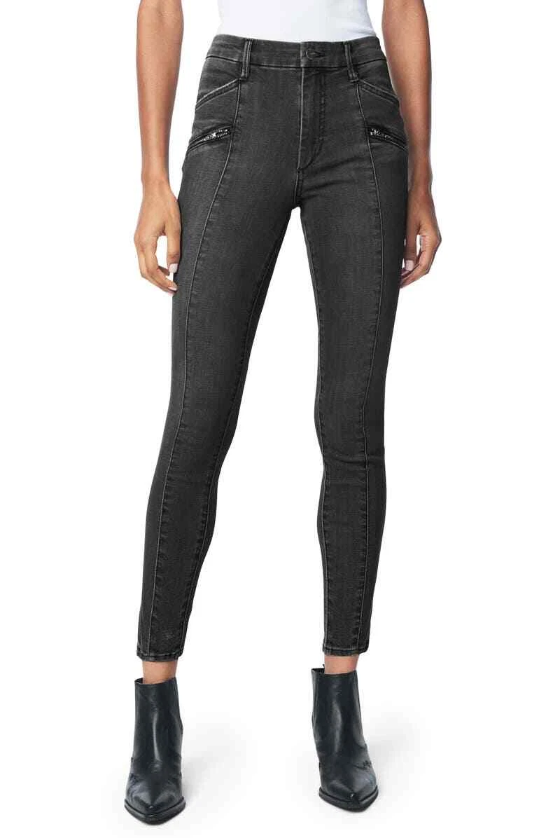 Joe's Jeans Women's Charlie High Rise Skinny Ankle Black Size 24 MSRP $188