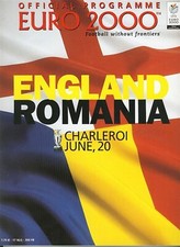 EURO 2000 England v Romania (in Charleroi) - official match programme