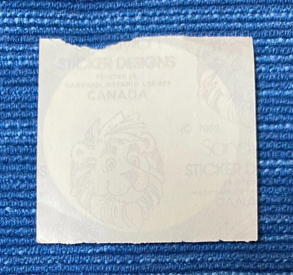 Vintage 80's Sandylion Bear Parachute Clouds Foil Sticker Mod 1982 988A - Image 2 of 2