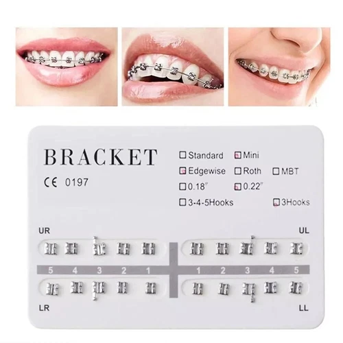 Dental Brackets Fake Braces Edgewise Orthodontic Appliance Mini Metal Brackets