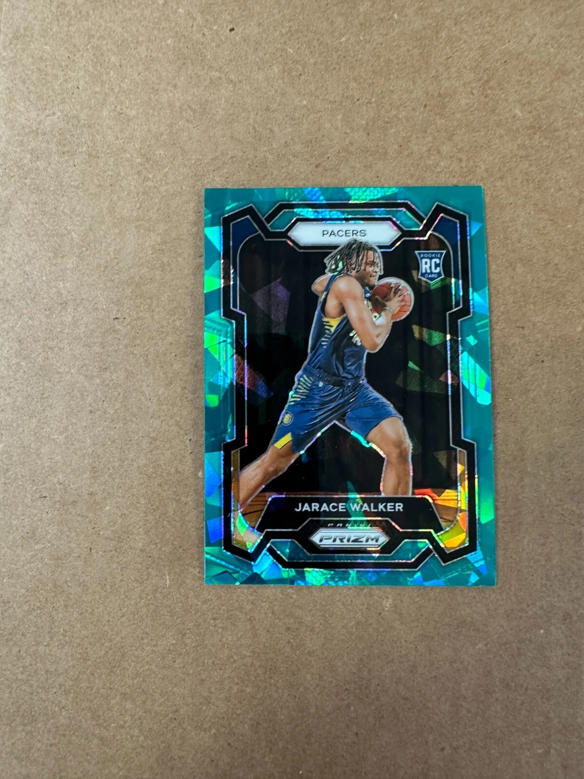 2023 Panini Prizm Basketball #168 Jarace Walker Teal Cracked ice rookie 218/225