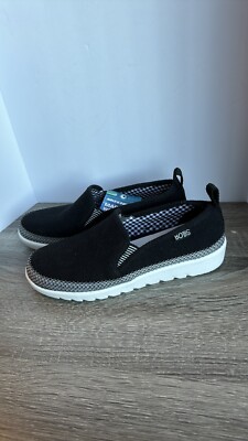 Bobs From Skechers Pleasant Harmony Memory Foam Shoes Size 5.5 113991 Black NWT