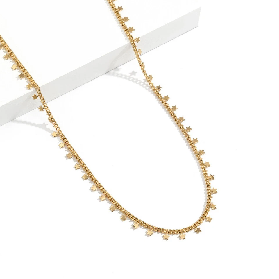 Fashion Women Waist Luxury Belly Chain 3D Stars Tassel Style Body Jewelry 2053 - Image 1 of 1